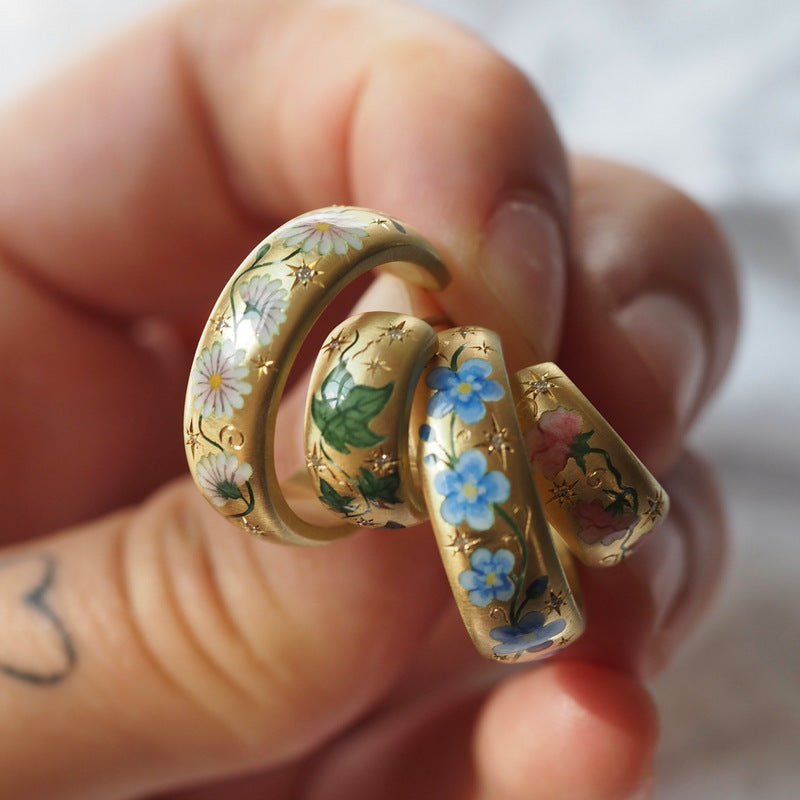 Ariam Botanical Hoop Earrings