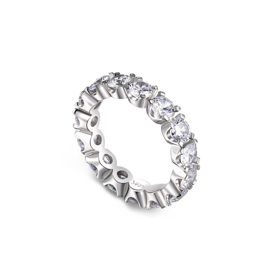 Full Circle Crystal 925 Sterling Silver Ring