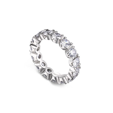 Full Circle Crystal 925 Sterling Silver Ring