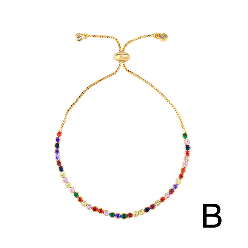 Adrianna Dainty Shell Zircon Bracelet - Style 2 [U5D56ZRL]