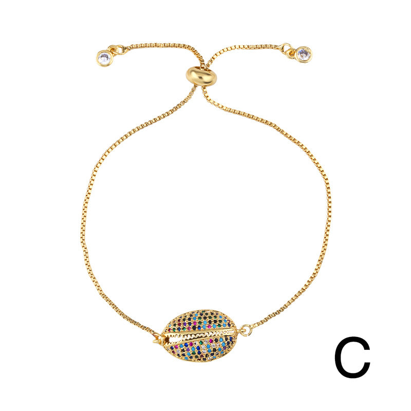 Adrianna Dainty Shell Zircon Bracelet - Style 3 [KAOFT0U2]