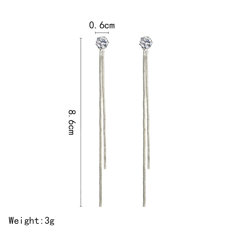 Corrine Wave Tassel Earrings - Silver [YFQ2DXOC]