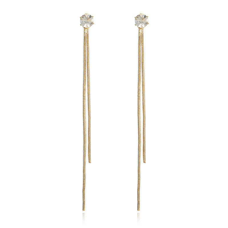Corrine Wave Tassel Earrings - Gold [M7KUJZO3]