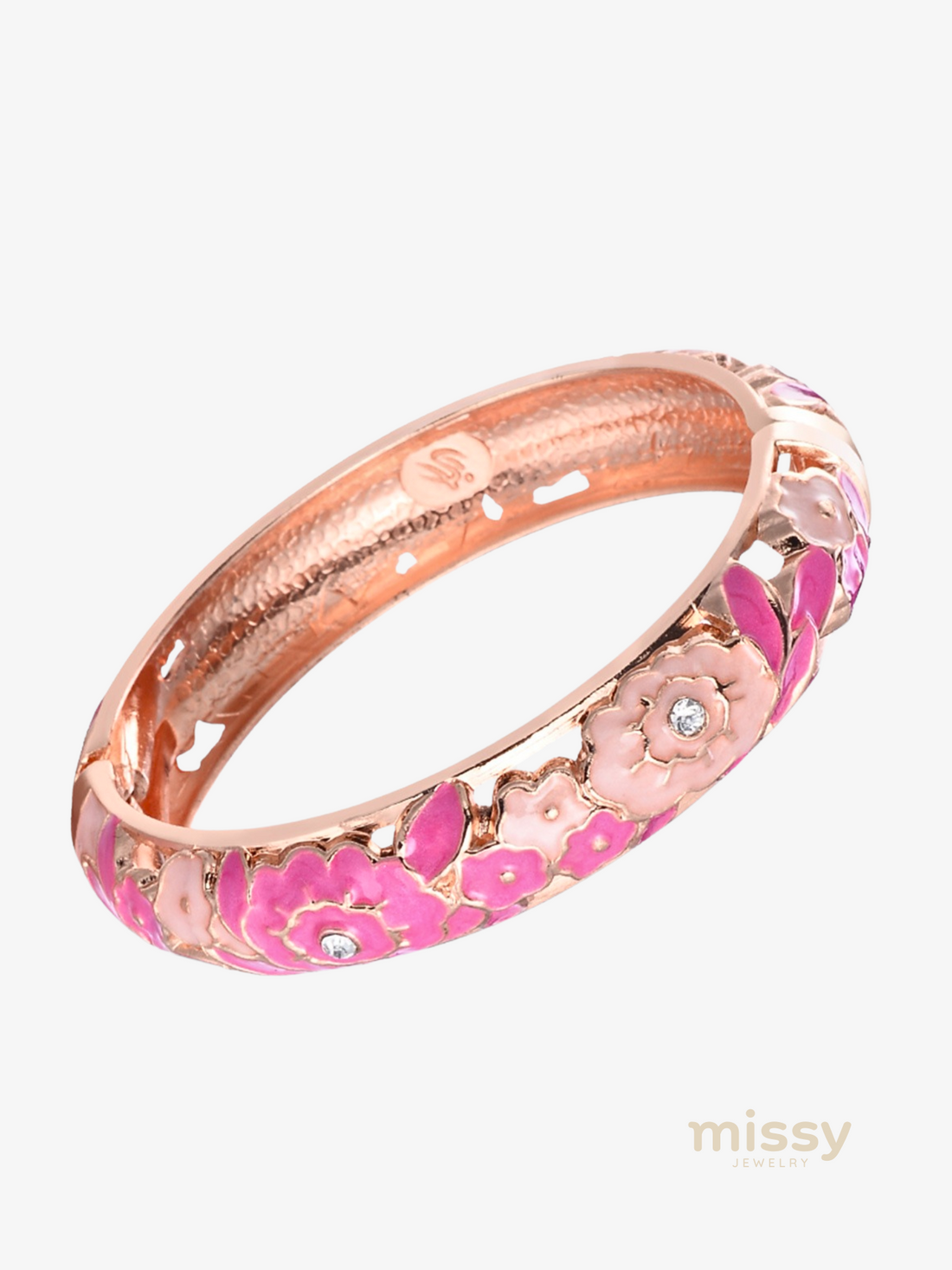 Jaslin Pink-Lavender Floral Bangle