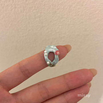 Pastel Blue Garden Ring Set
