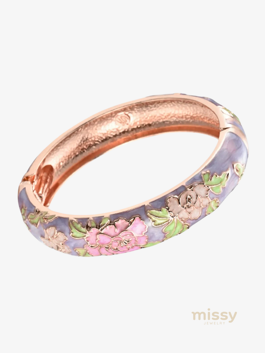 Aviona Lavender Floral Bangle