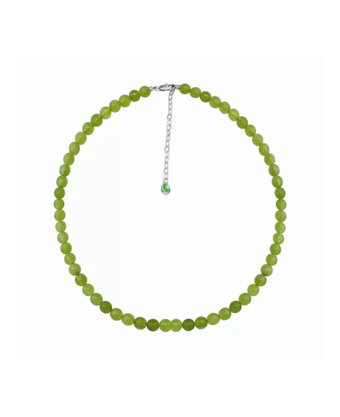 Olive Green Agate Beaded Necklace