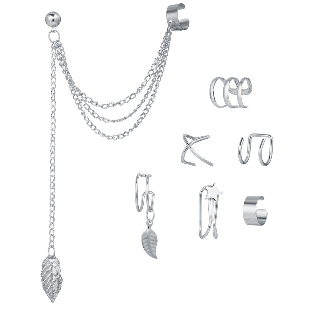 Kennedi Geometric Earring Set - Style 357 Silver [WGGYGL9O]