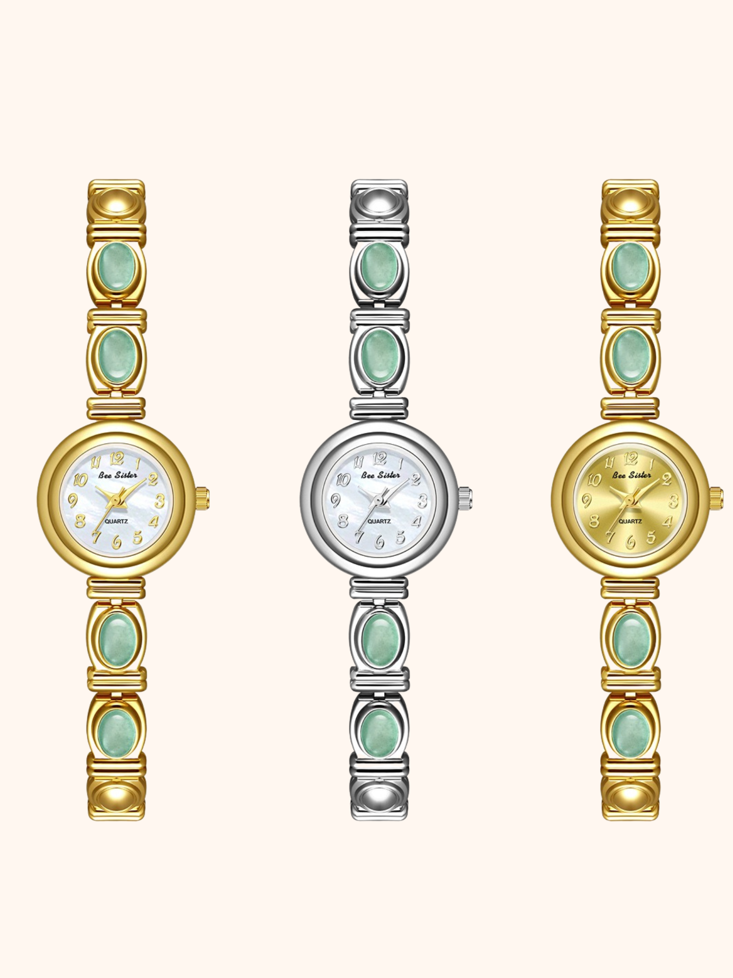 Ilyana Gemstone Link Bracelet Watch