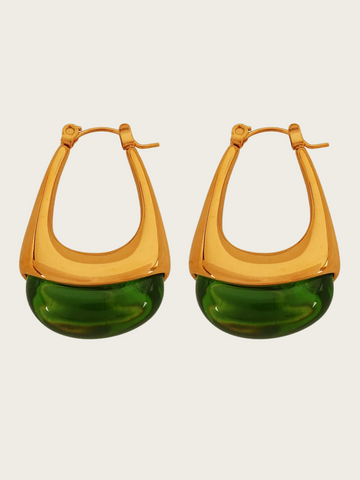 Lauryn U-Shape Resin Drop Earrings