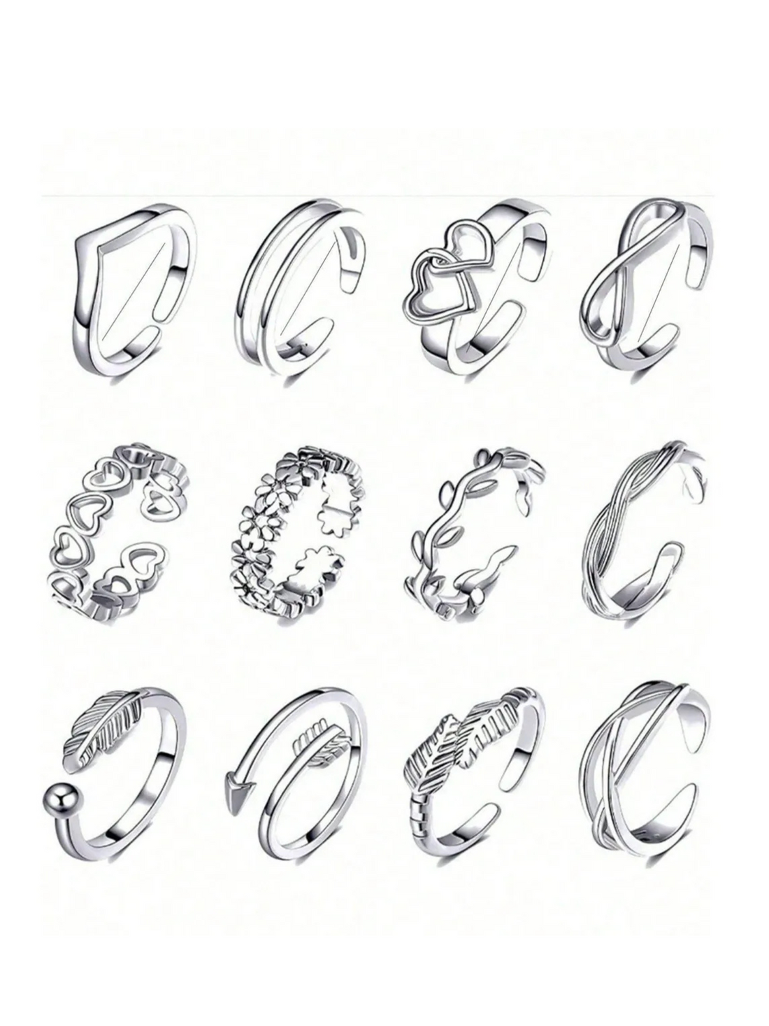 Quetzalli Celestial Toe Ring Set