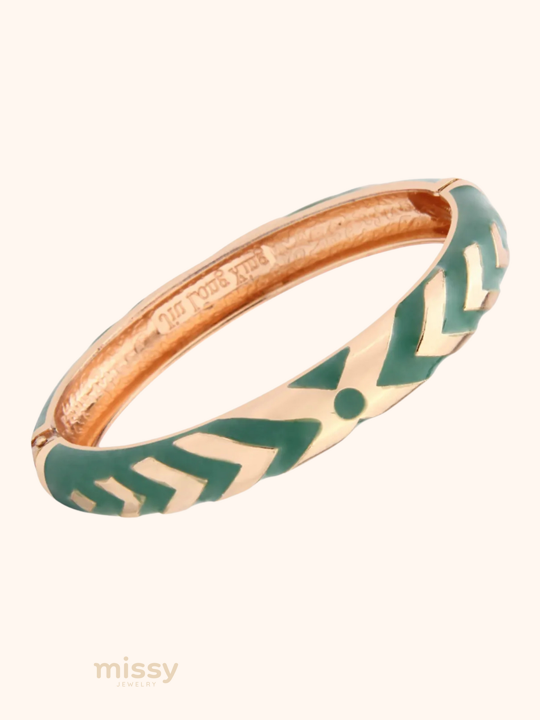 Leana Green Floral Bangle