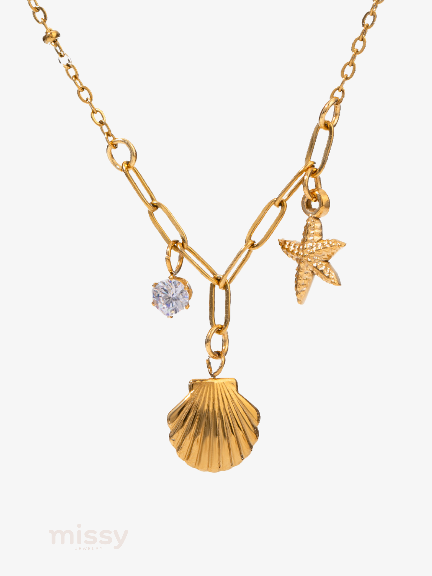 Seaside Charm Minimal Pendant Necklace