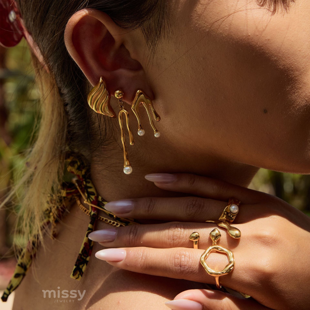 Mary Stainless Steel Modern Earrings