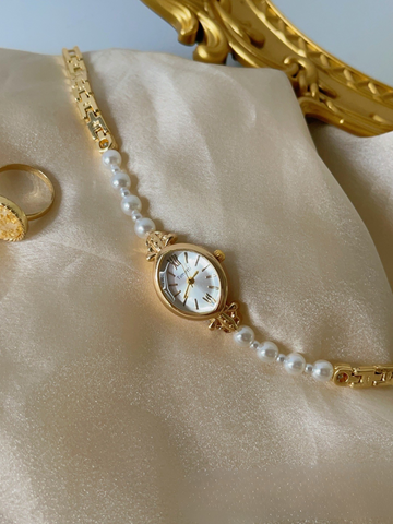 Cristal Pearl Bracelet Watch