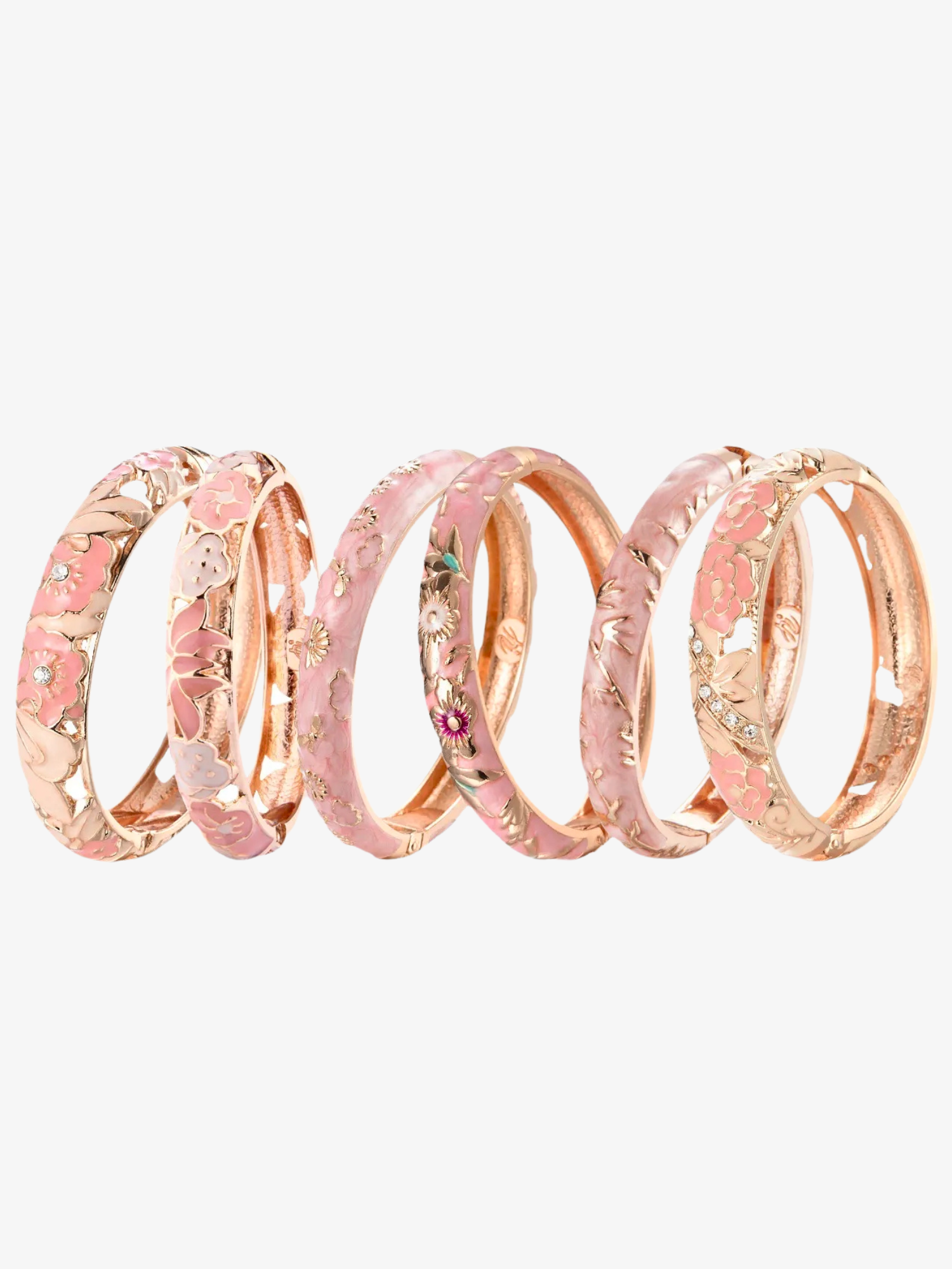 Bella Light Pink Floral Bangle