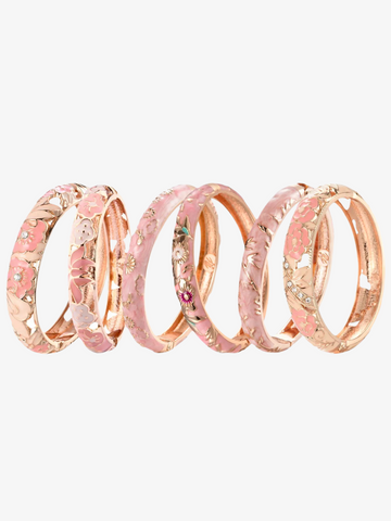 Bella Light Pink Floral Bangle