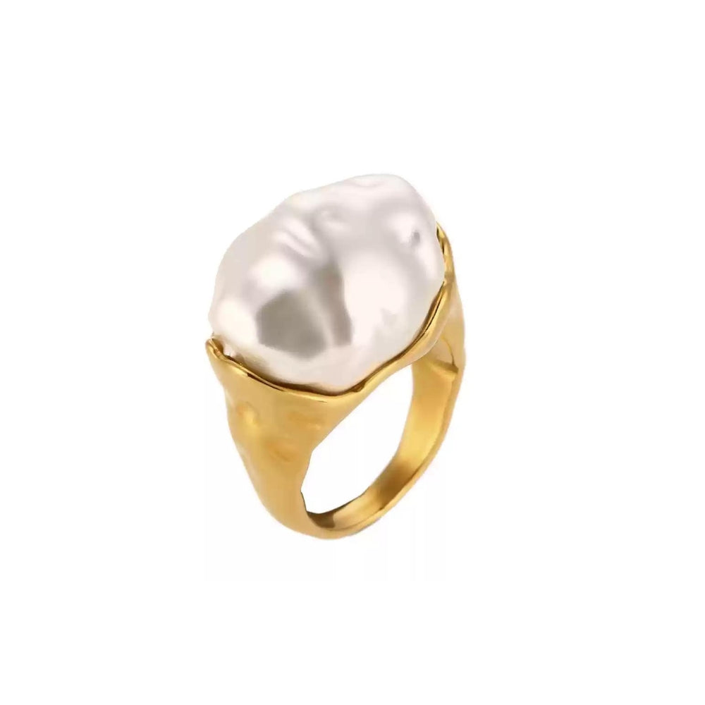 Adley 18k Acrylic Shaped Stone Ring