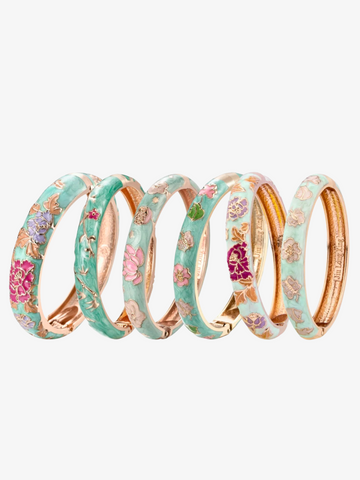 Fraida Green Floral Bangle