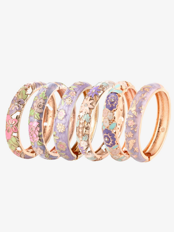 Aviona Lavender Floral Bangle
