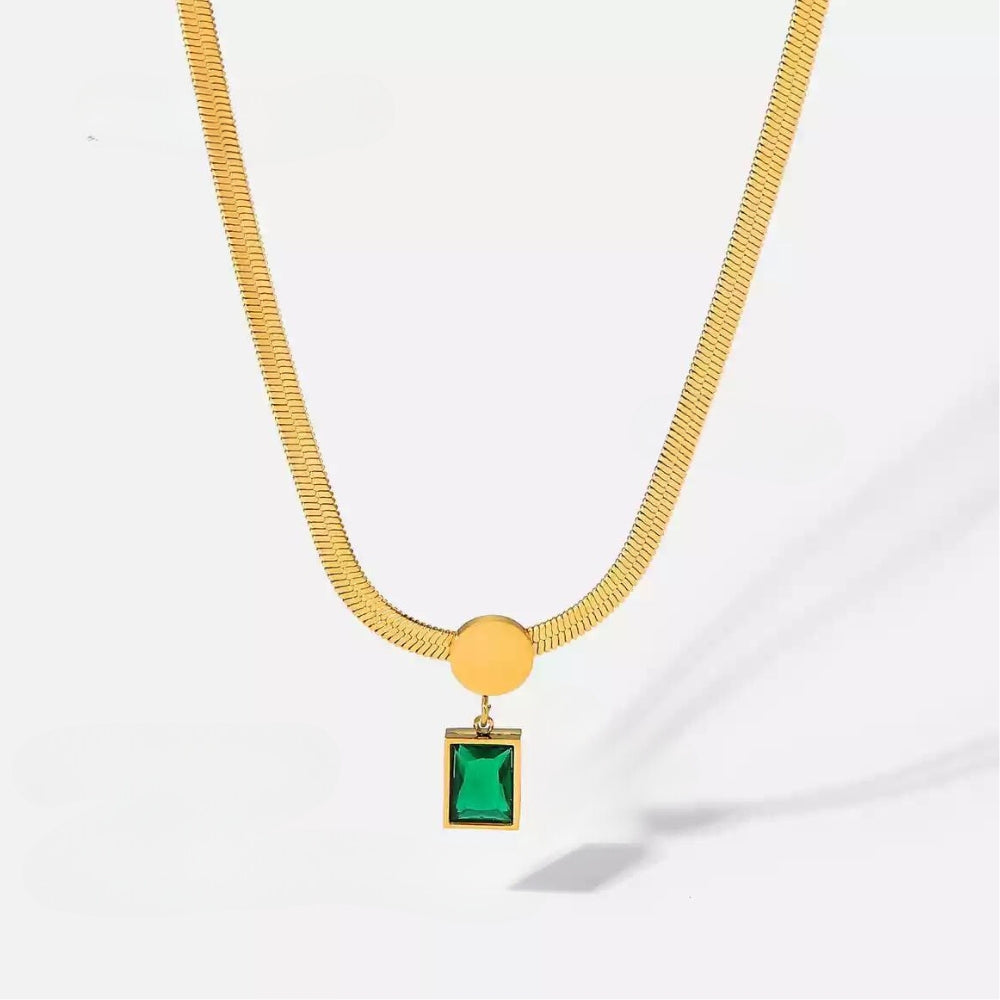 Amalia Square Crystal Necklace