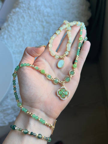 Aventurine Gemstone Bead Necklace