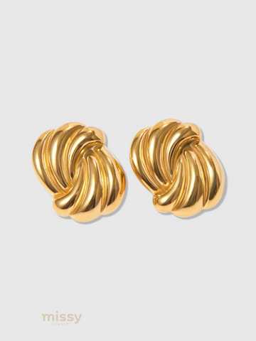 Ariyah Gold Wave Earrings