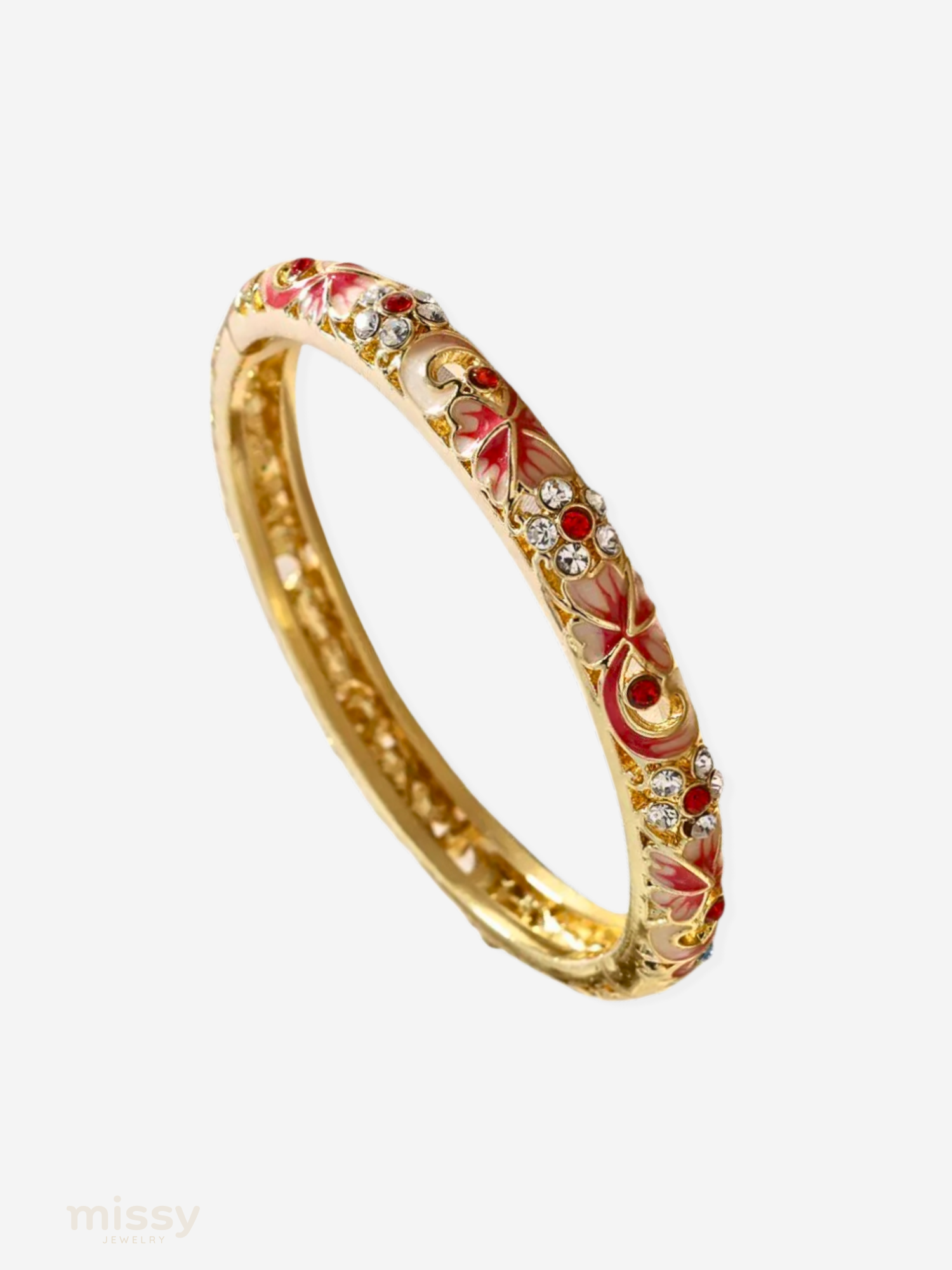 Vivian Floral Enamel Bangle
