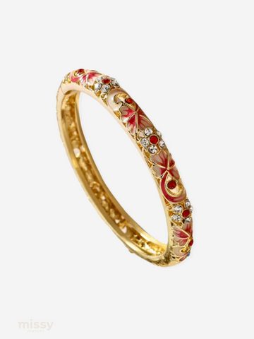 Vivian Floral Enamel Bangle