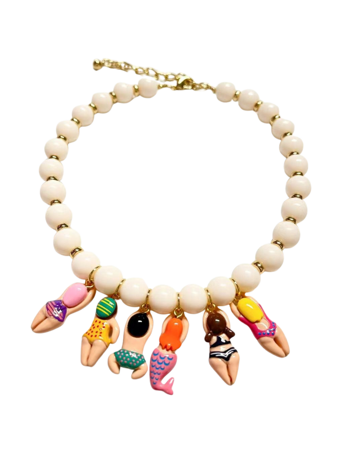 Cartoon Charm Beaded Necklace