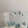 Savanah Starfish Pearl Drop Earrings - Gold Plated Starfish, Pearl & Shell Drop Earrings [2TNDEDIG]