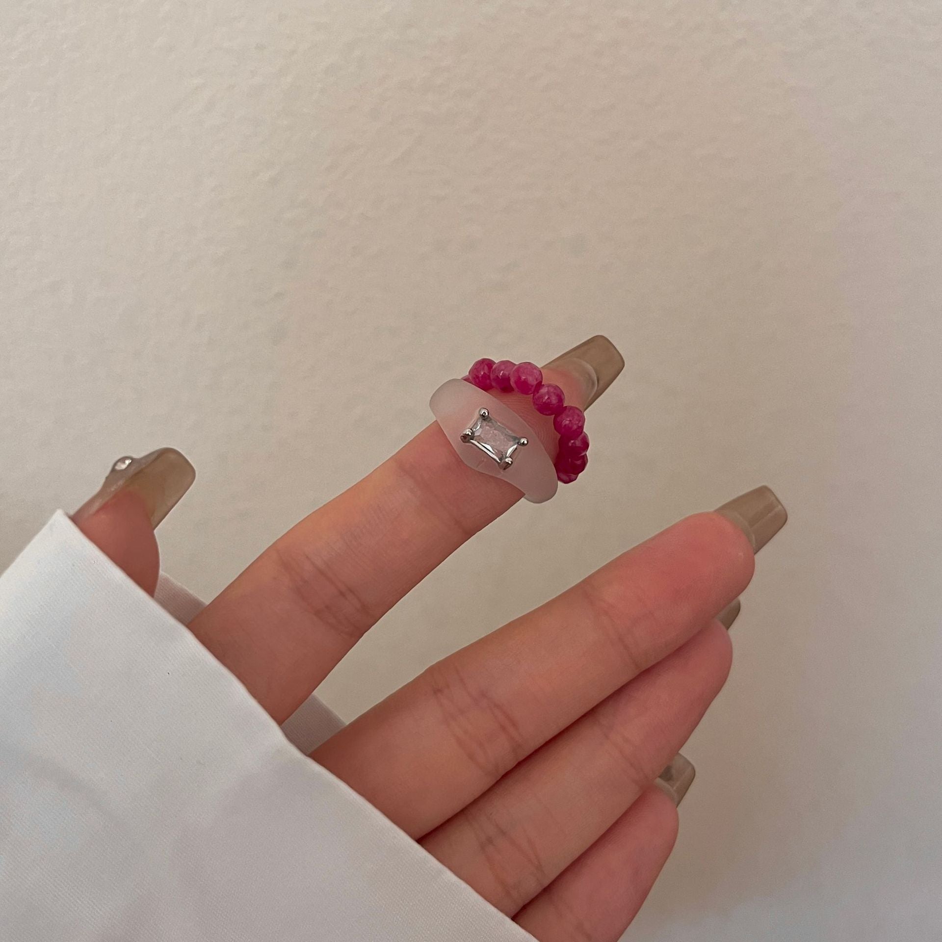 Kenzington Double Layer Garnet Ring - Style 2 [NMUJHTUN]