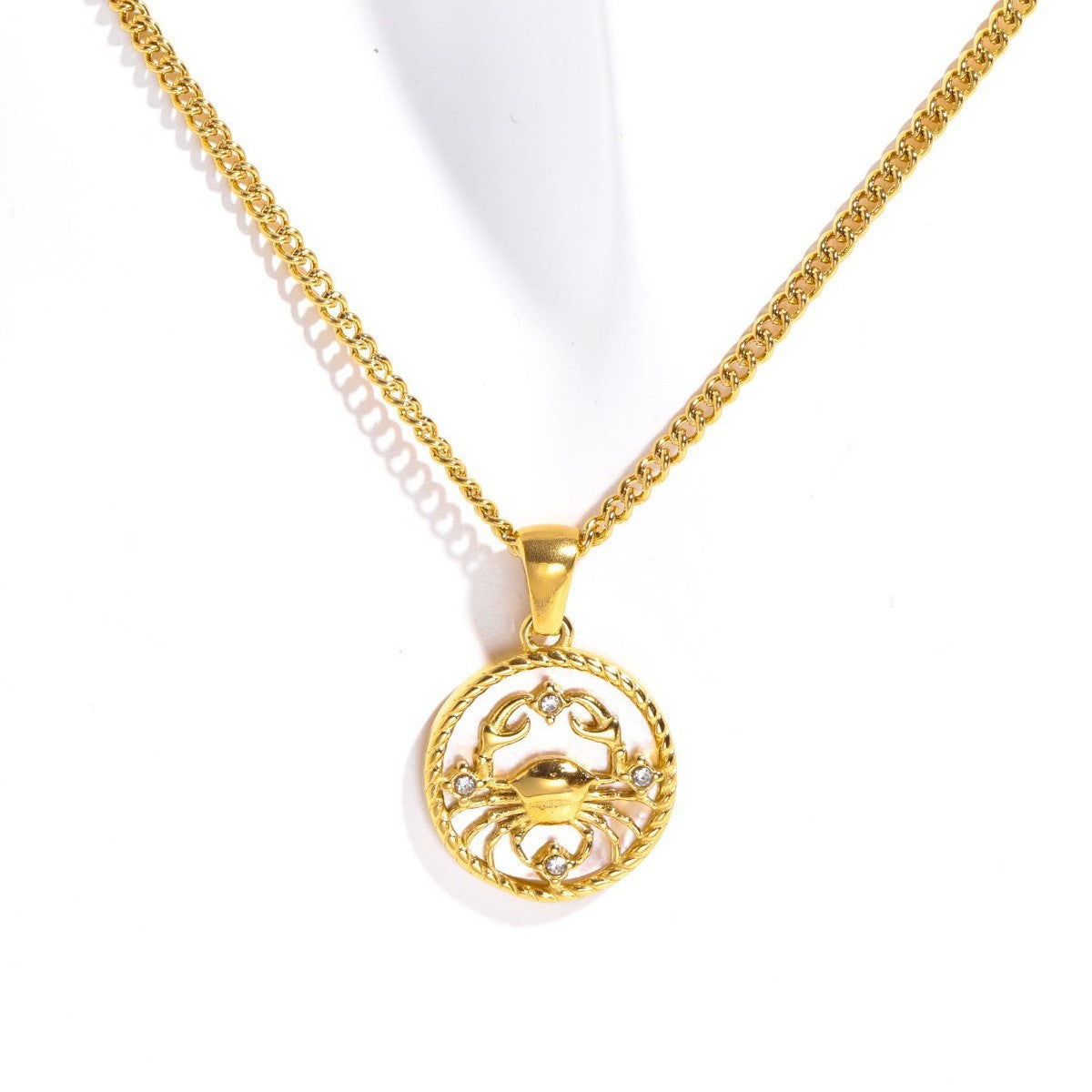 Tamera Zodiac Coin Necklace - Cancer - Gold [5KTPL2AV]