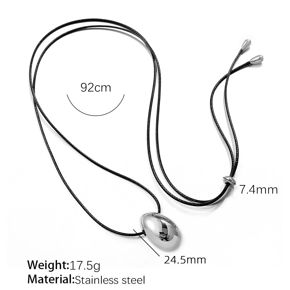 Brandy Pearl Drop Necklace - Silver Tone [SAHUYXIV]