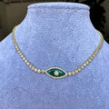 Calani Evil Eye Pendant Necklace - Green Shell [LSK5GTSE]