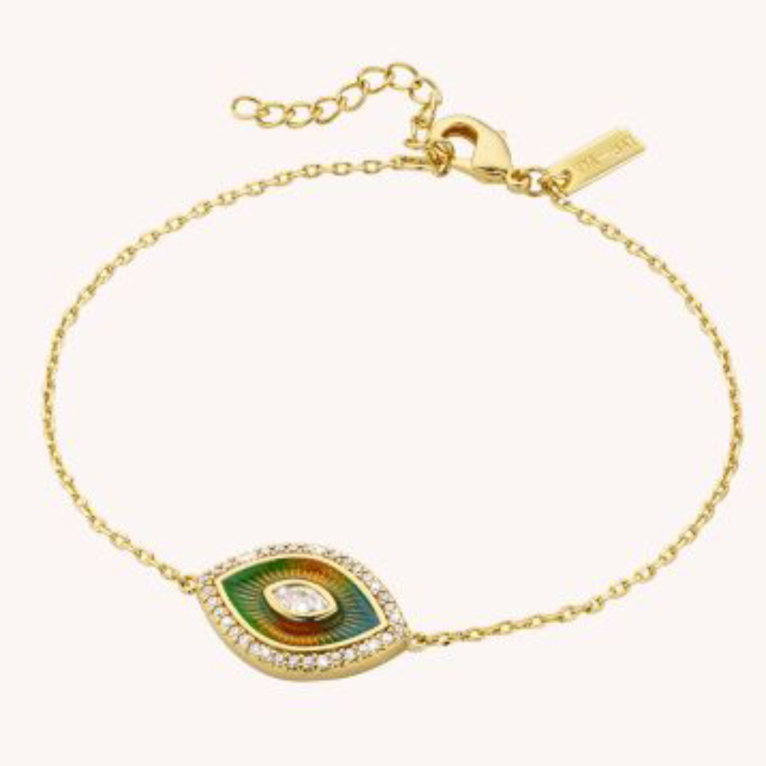 Twisted Chain Link Necklace - Multicolor Eye Bracelet [0PH54K0T]