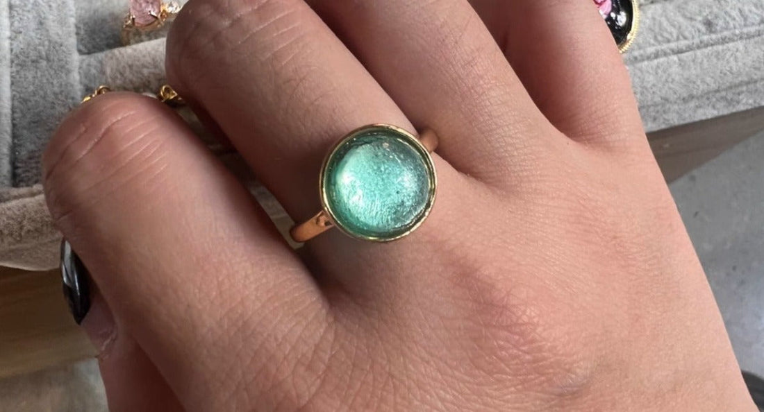 Isabella Glaze Green Gem Ring