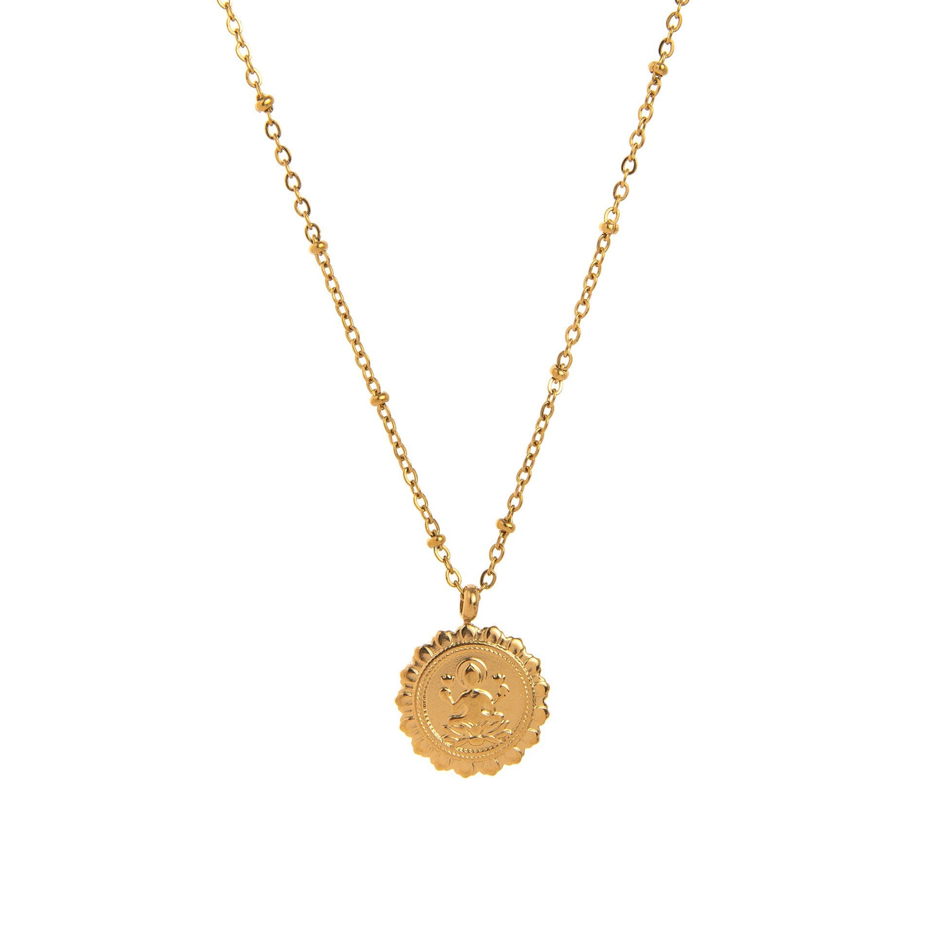 Mythology Medallion Pendant Necklace - Portrait Necklace [S1XZ5EJV]