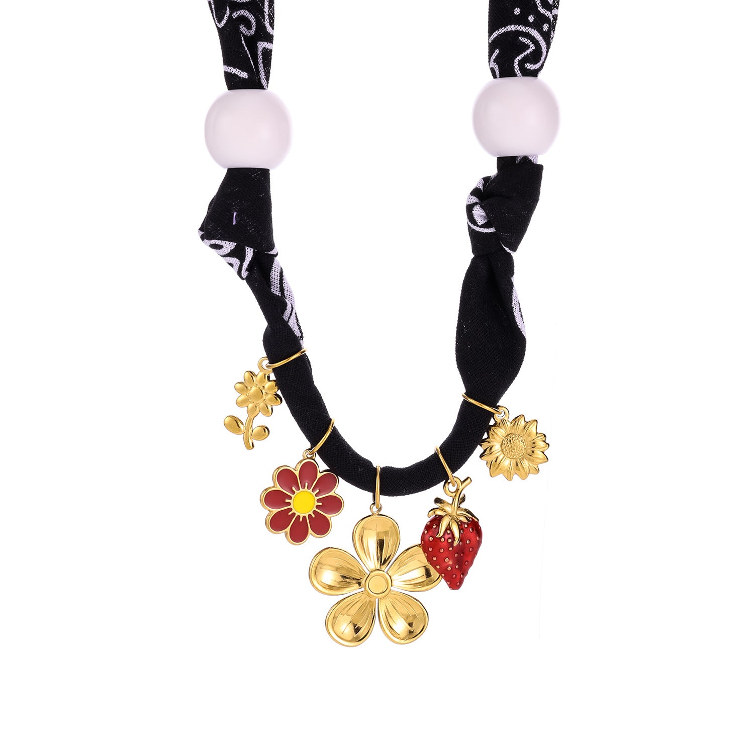 Mercedes Silk Heart Choker - Style 8 [HG5FUG7X]