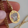 Katya Delicate Charm Necklace - Heart Kitten Charm [5VW91RZO]