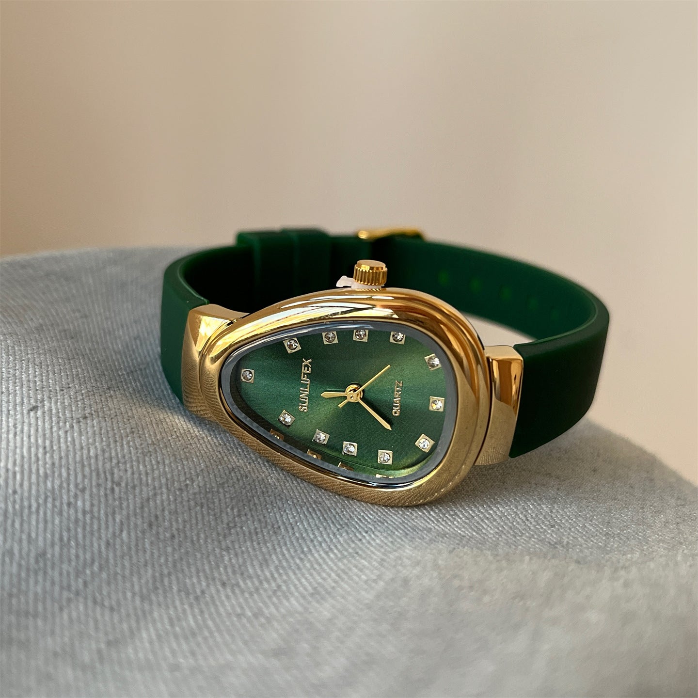 Lexus Diamond Snake Head Watch - Green [EANH6HCF]