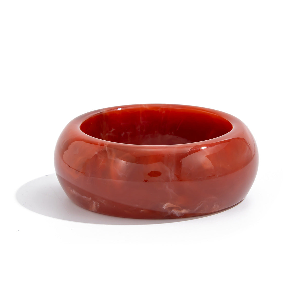 Maryn Asymmetrical Smudged Resin Bangle - Wine Red [2Z779J6H]