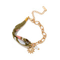 Dainty Charm Pendant Bracelet - Gold Sun Bracelet [LPNYM9F5]