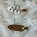 Malika Acetate Hair Clip - Blue Flower + Coco Tortoiseshell