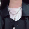 Yetzali Layered Drop Necklace - Silver [1SQJW51F]