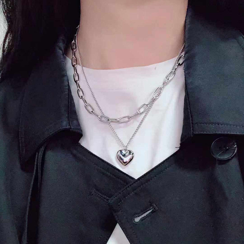 Yetzali Layered Drop Necklace - Silver [1SQJW51F]
