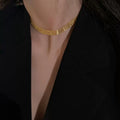 Gold Tone Chunky Chain Choker - Gold [P9EHUQ99]
