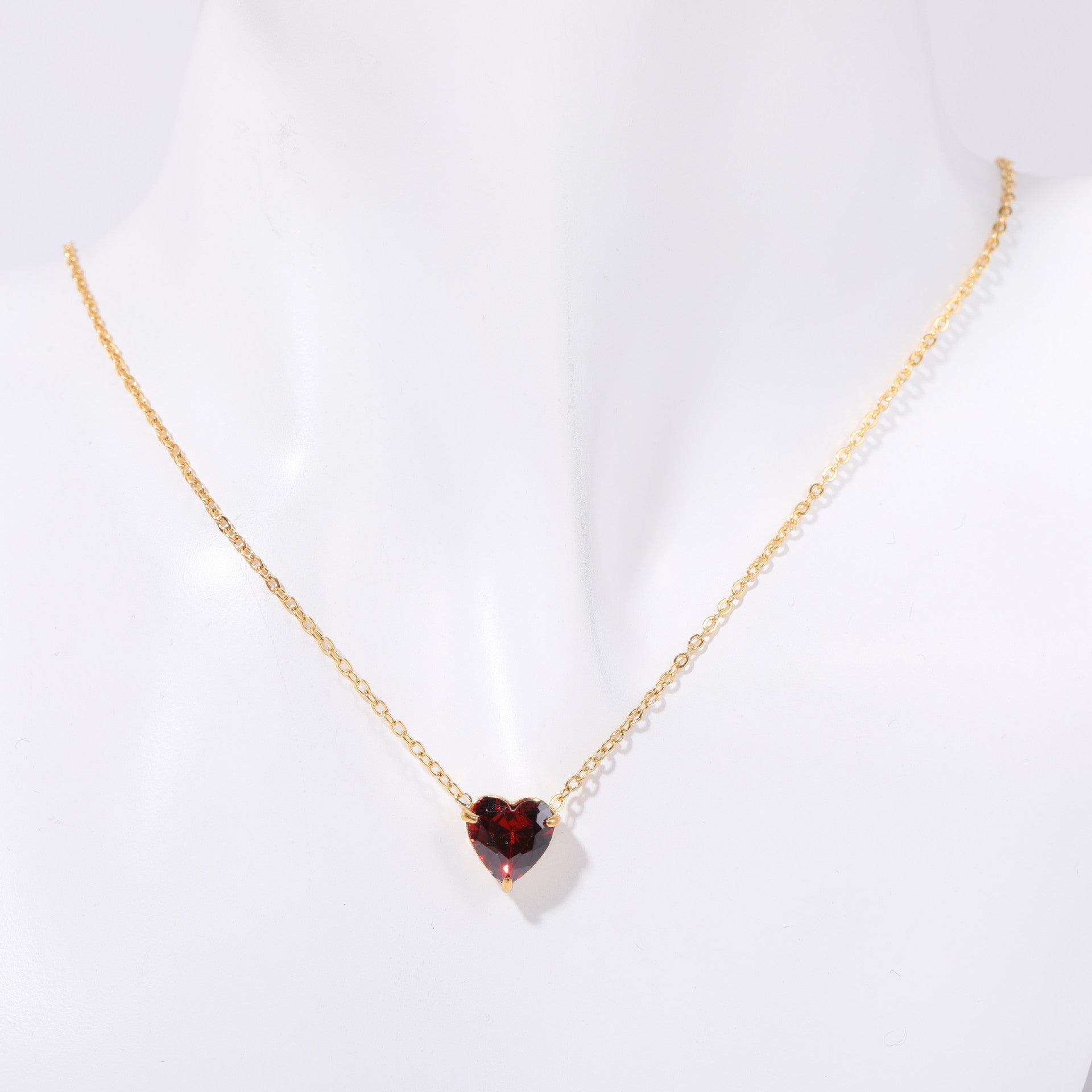 Maryella Birthstone Love Necklace - January [XWIJEF96]