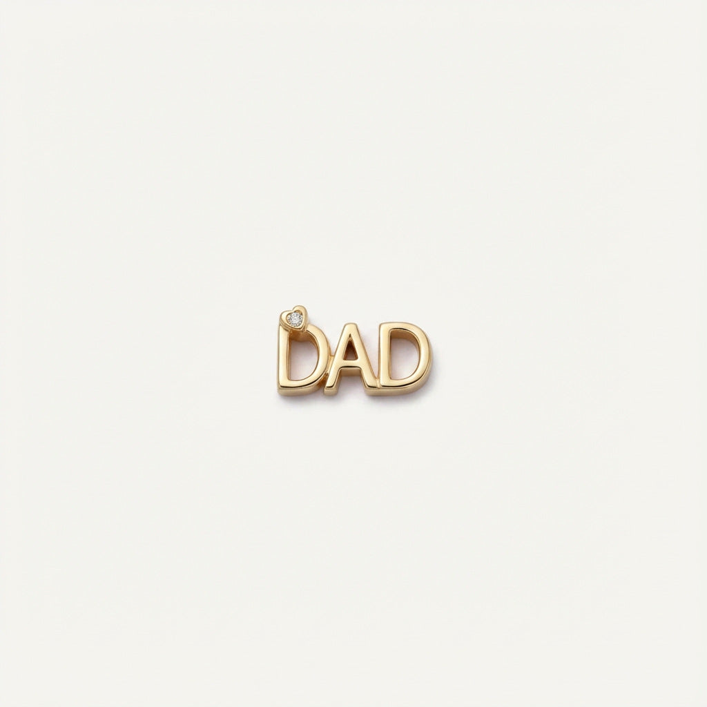 Floating Locket Pendant Necklace - Left Heart Small Drill DAD (Accessory Only) [UQBG2YIN]