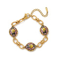 Dainty Floral Charm Bracelet - Gold Three-Flower Bracelet [J8JY825N]